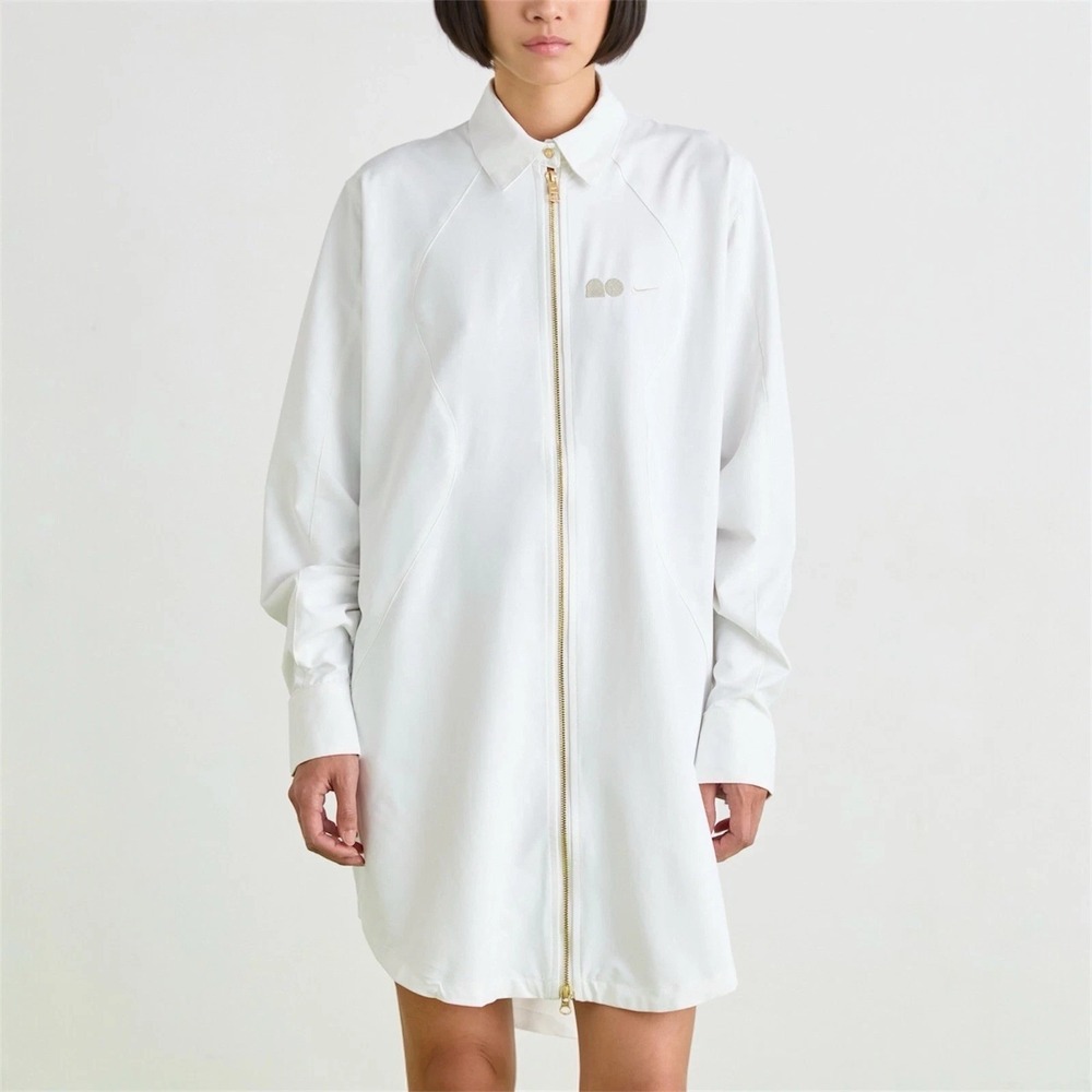 Nike Naomi Osaka Oversized Shirt Dress Shacket Womens Small White FV7804 121